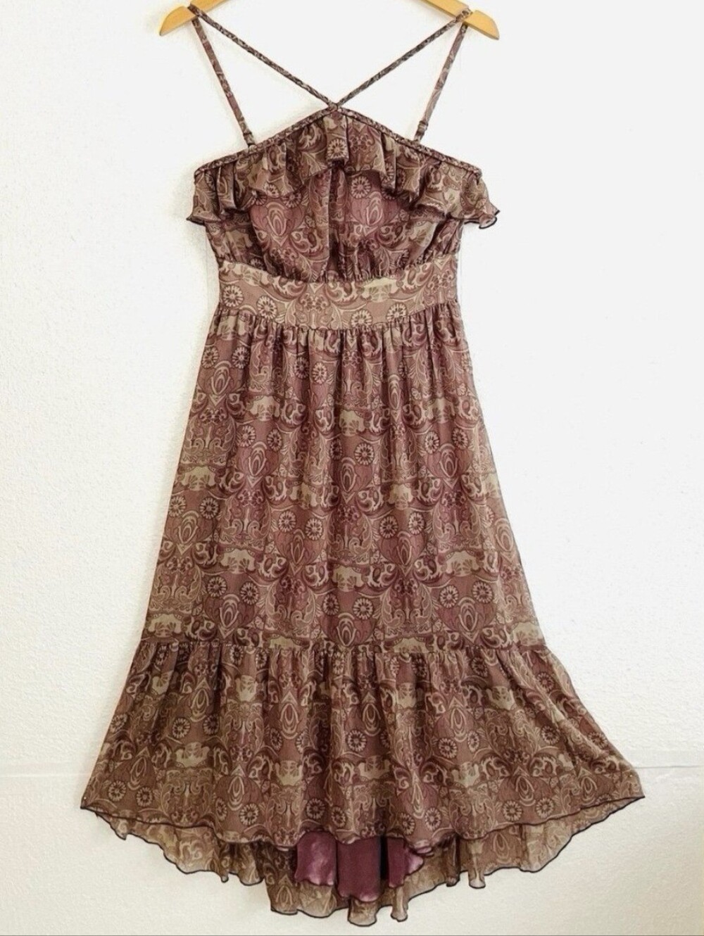 GUESS by Marciano Paisley Chiffon High Low Dress